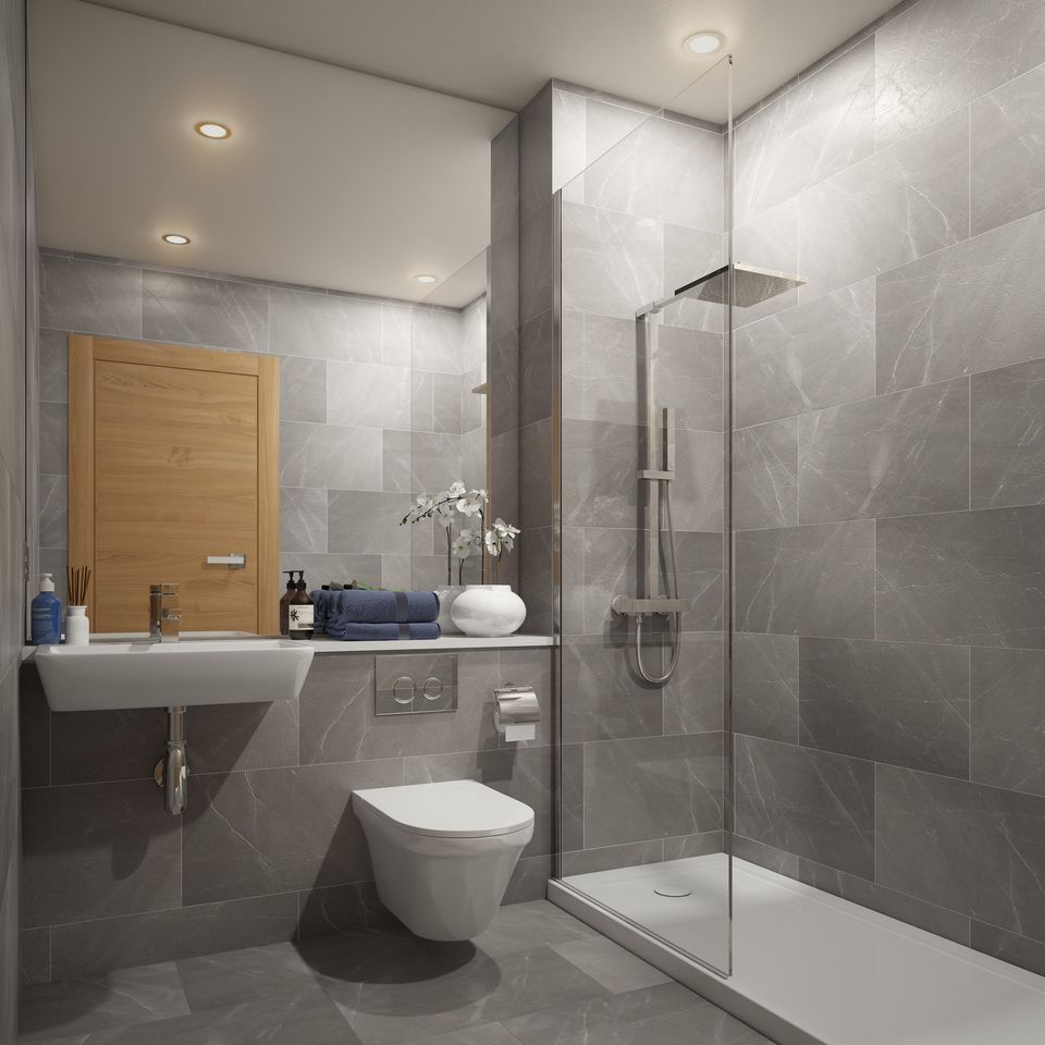 Fire Rated Waterproof Downlight Spotlight Ceiling Light, Polished Chrome / Matt White Cover, For Bathroom Toilet Kitchen