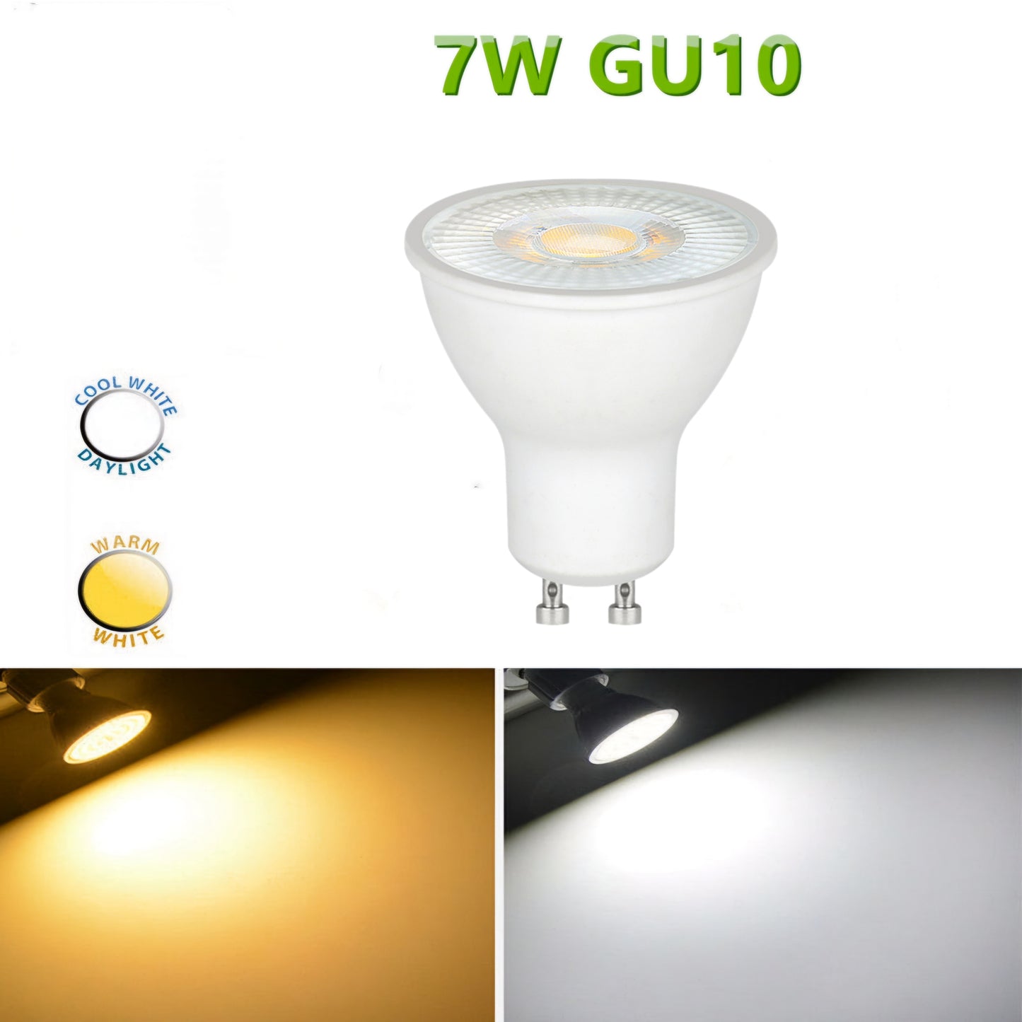 Fire Rated Waterproof Downlight Spotlight Ceiling Light, Polished Chrome / Matt White Cover, For Bathroom Toilet Kitchen