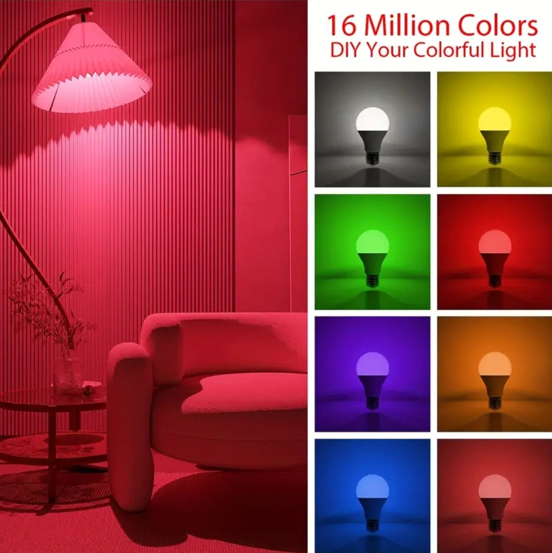 10 Watt RGBW Colour Changing E27 / B22 LED Bulb Light With Remote Control