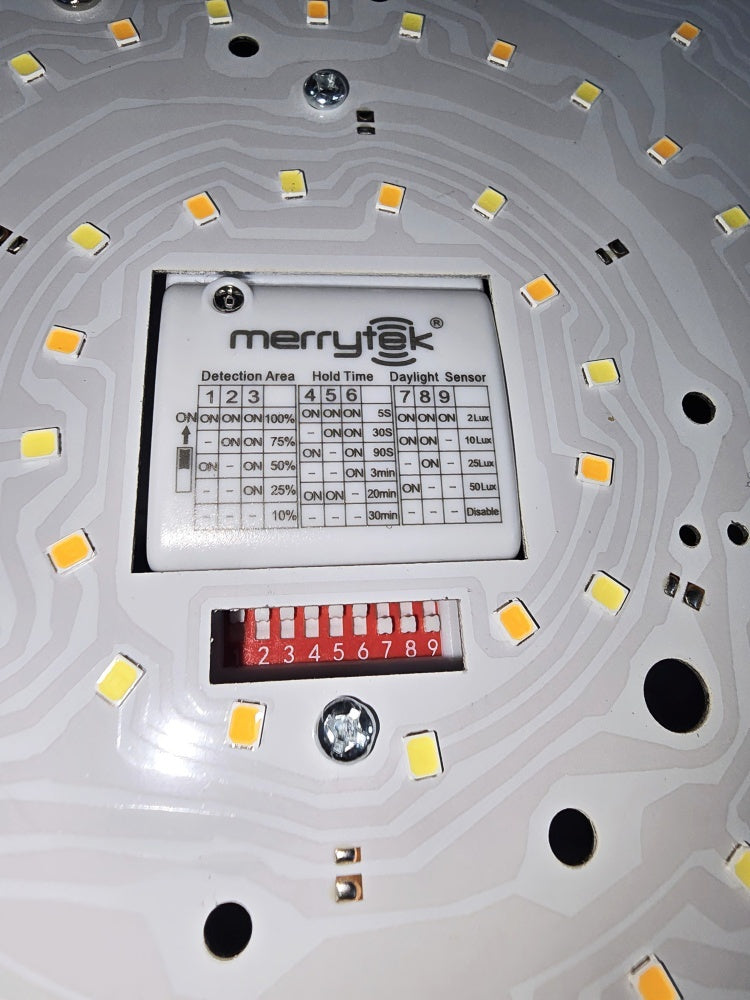 18W Emergency LED Bulkhead With Adjustable Microwave Sensor, Adjustable Light Colours, Waterproof