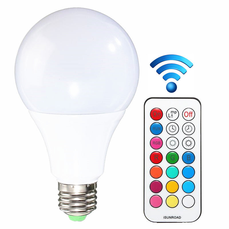 10 Watt RGBW Colour Changing E27 / B22 LED Bulb Light With Remote Control