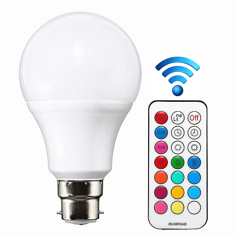 10 Watt RGBW Colour Changing E27 / B22 LED Bulb Light With Remote Control