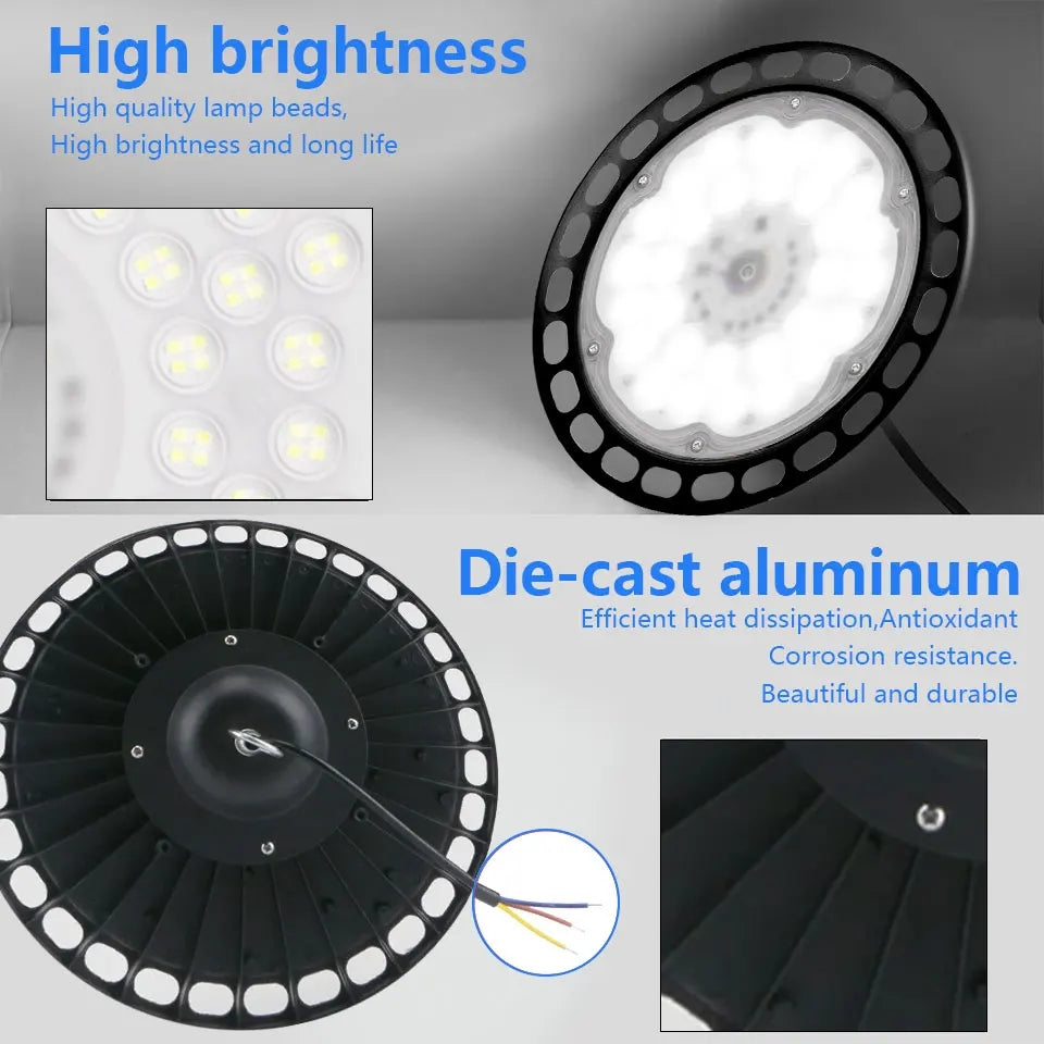 Super Bright LED High Bay Light 150W / 200W, Waterproof, For Warehouse, Workshop, Garage