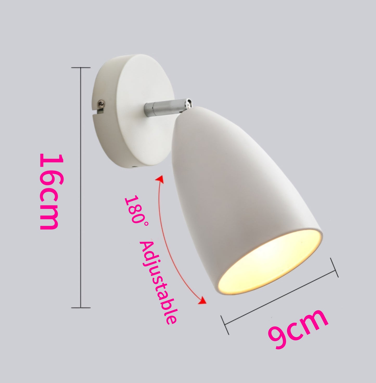 Modern Adjustable Single Wall / Ceiling Spotlight With LED GU10 Bulb In Cool White / Warm White