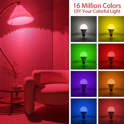 10 Watt RGBW Colour Changing E27 / B22 LED Bulb Light With Remote Control