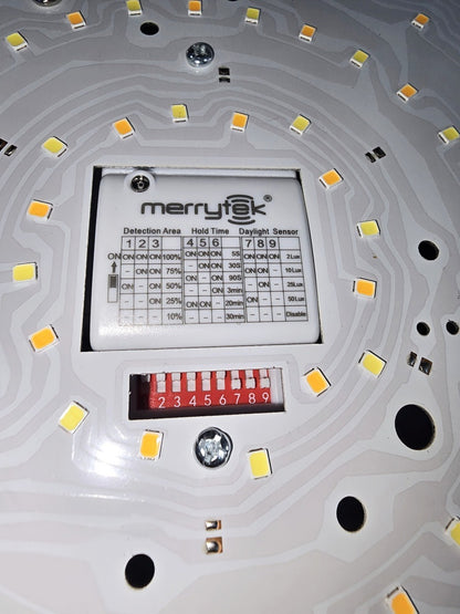 18W Emergency LED Bulkhead With Adjustable Microwave Sensor, Adjustable Light Colours, Waterproof