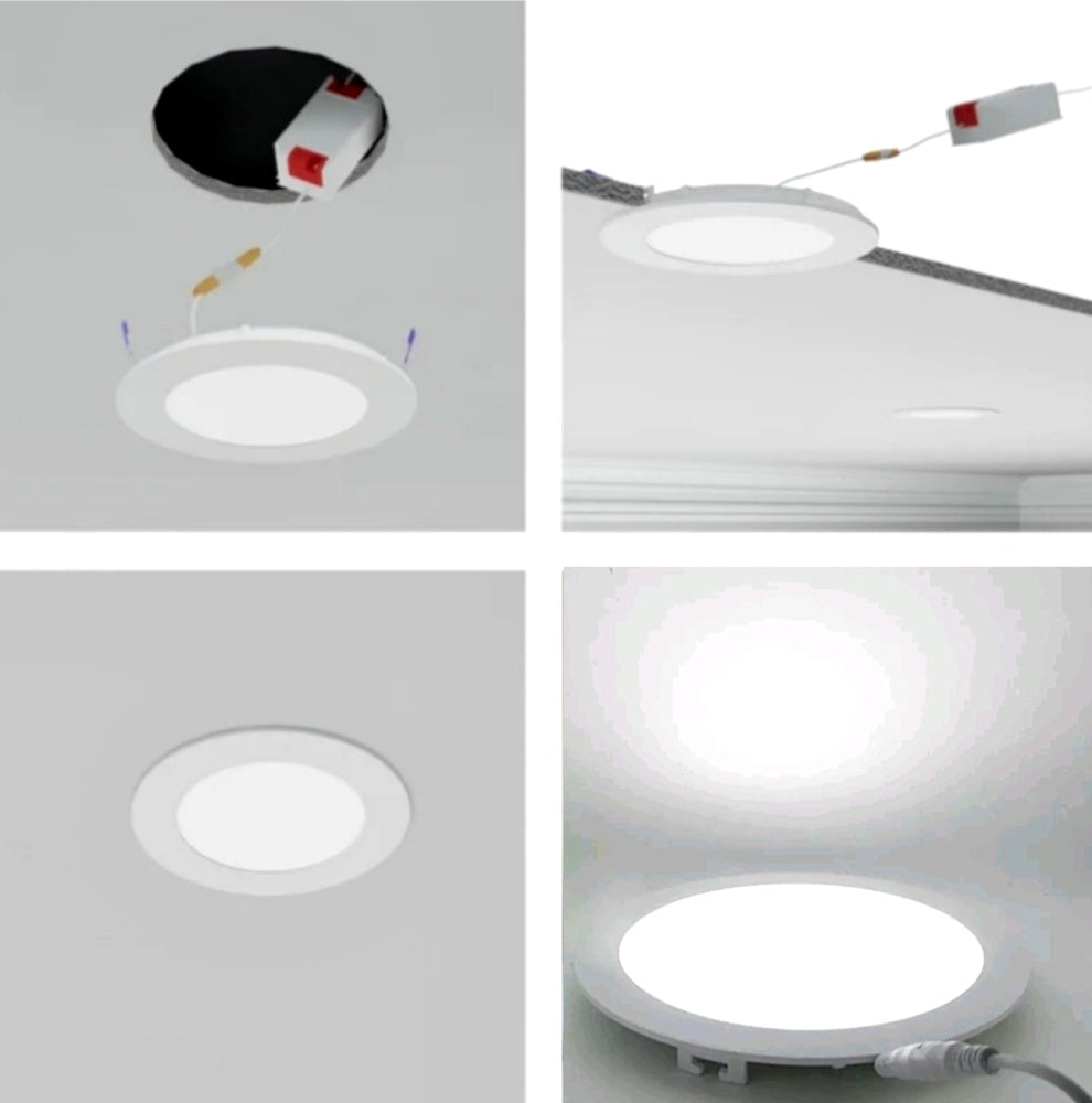 Round Recessed Panel Light, 3W / 6W / 9W / 12W / 18W / 24W