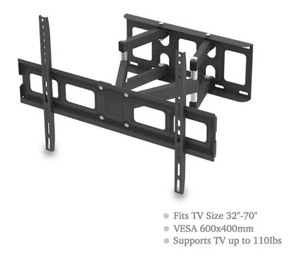 Wall Mounting TV Bracket, Fitting 32-70" Screen, Tilt/Swivel/Stretch, Supports Up To 50kg, VESA600x400 Compatible